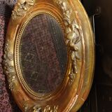 Oval mirror XIXth 43x56cm