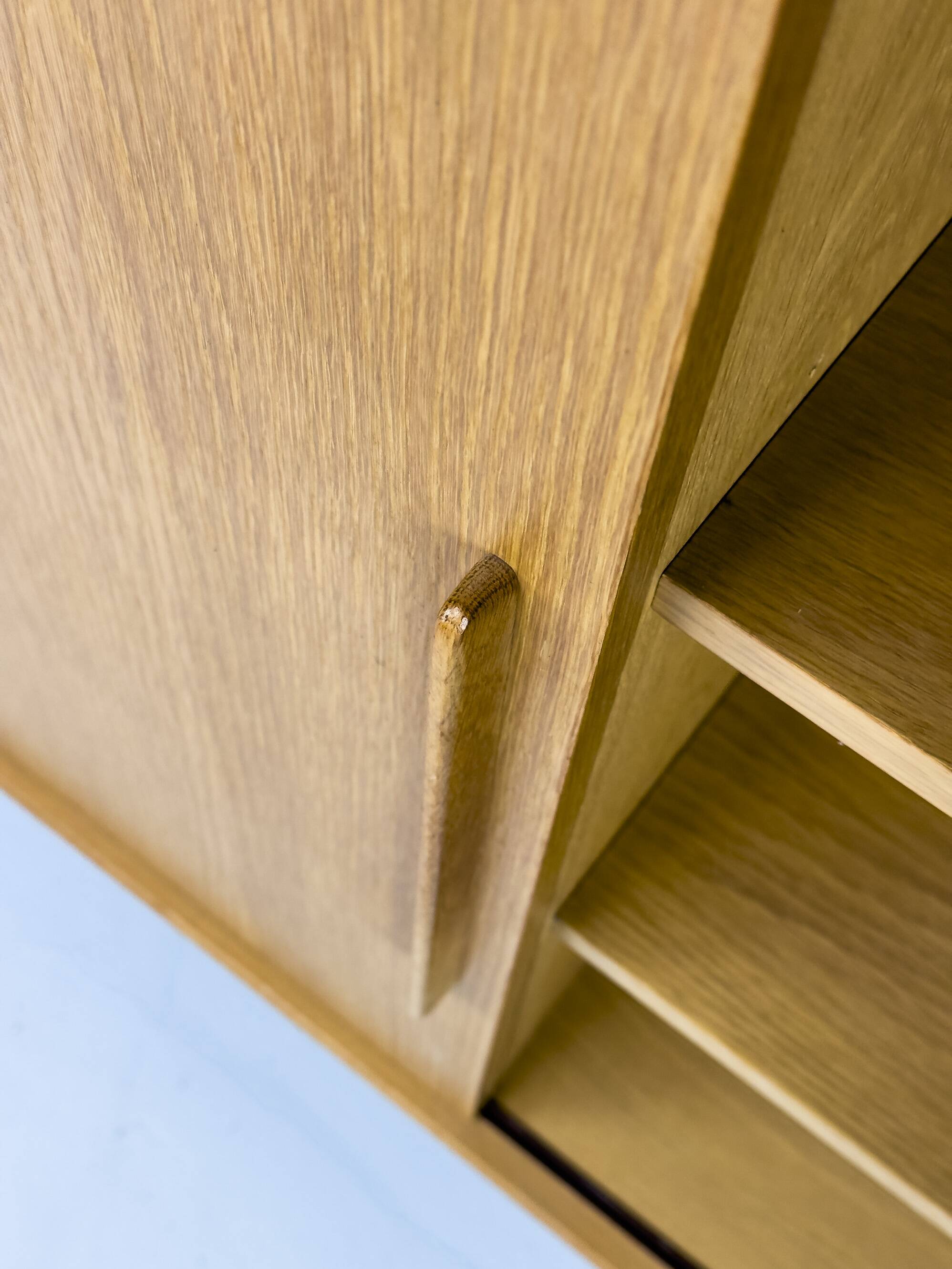 Oak Cabinet with One Sliding Door from WK Möbel, 1960s