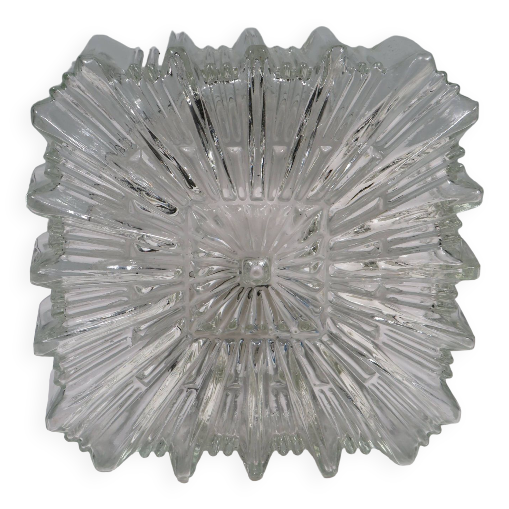 Brutalist square ceiling lamp, Germany 1970s