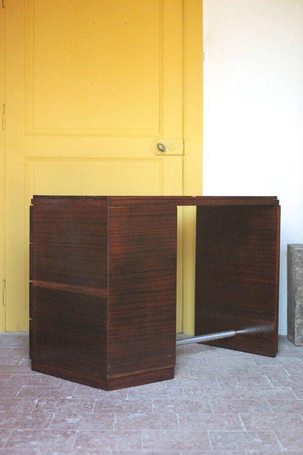 Bureau vintage, bureau bois art déco des années 30, bureau avec tiroirs