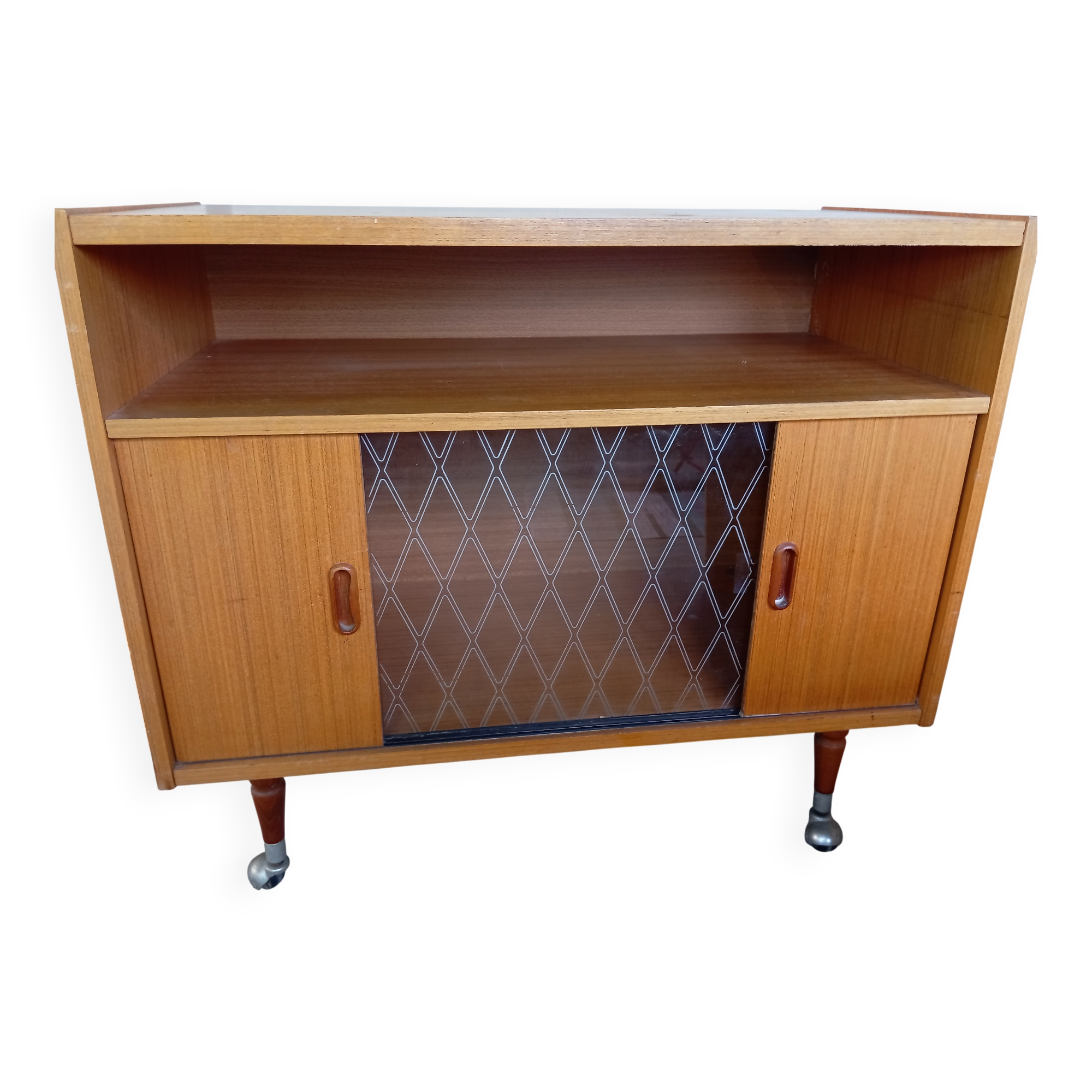 Small low storage or TV unit. 1950s-60s.
