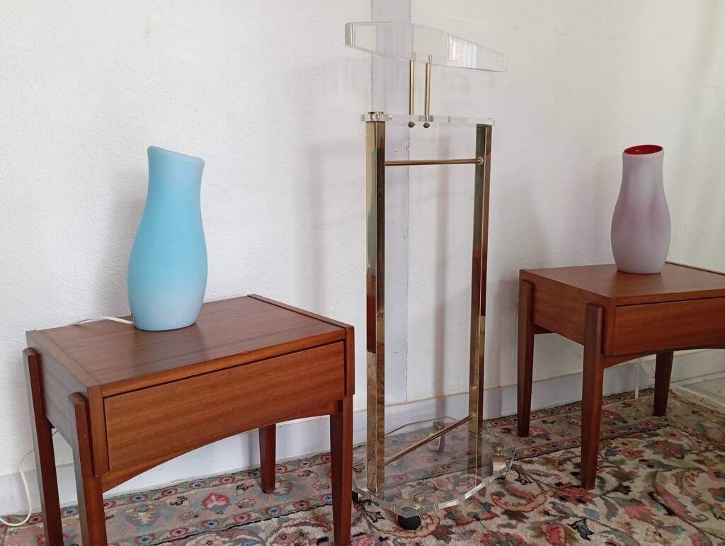 Pair of Scandinavian teak bedside tables