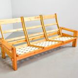 Rainbow Color Yngve Ekstrom Pinewood 3-Seat Dymling Sofa for Swedese 1970s