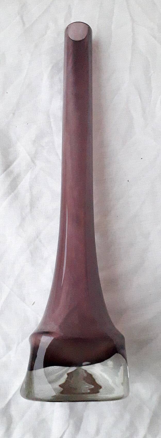 Purple glass bud vase