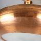 Large Art Deco Copper UFO Hanging Lamp, Czechoslovakia, 1930s