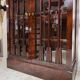 Pair of Empire period mahogany bookcases with flame pattern from the 19th century.