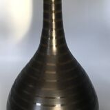 Vase in glazed ceramic with brown and brown striped design by asa sélection