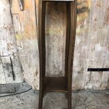 Vintage Wooden High Bolster Side Table #A605