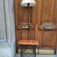 Lampadaire -table-porte revue en fer forgé