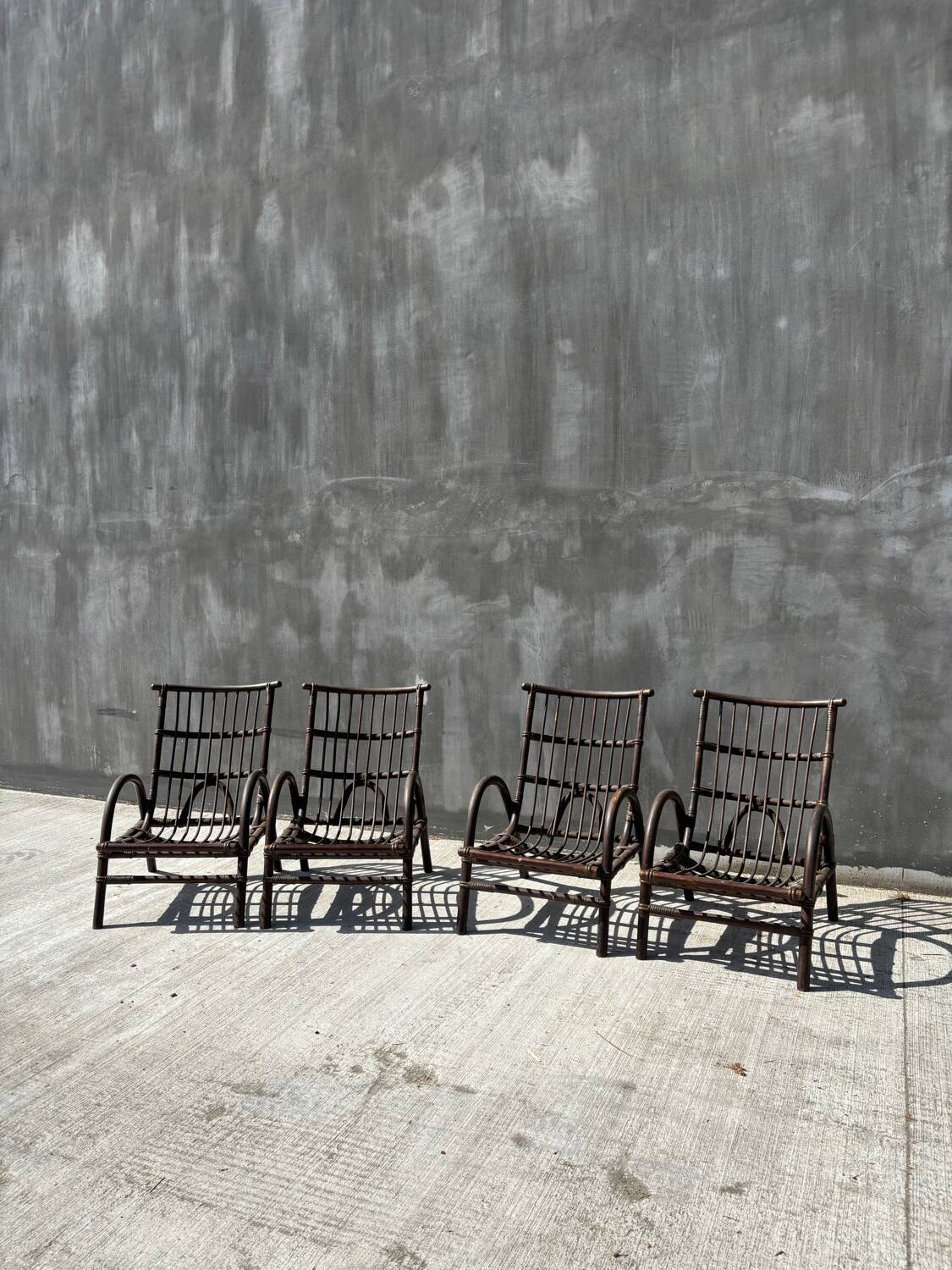 Bamboo armchair from the 70s