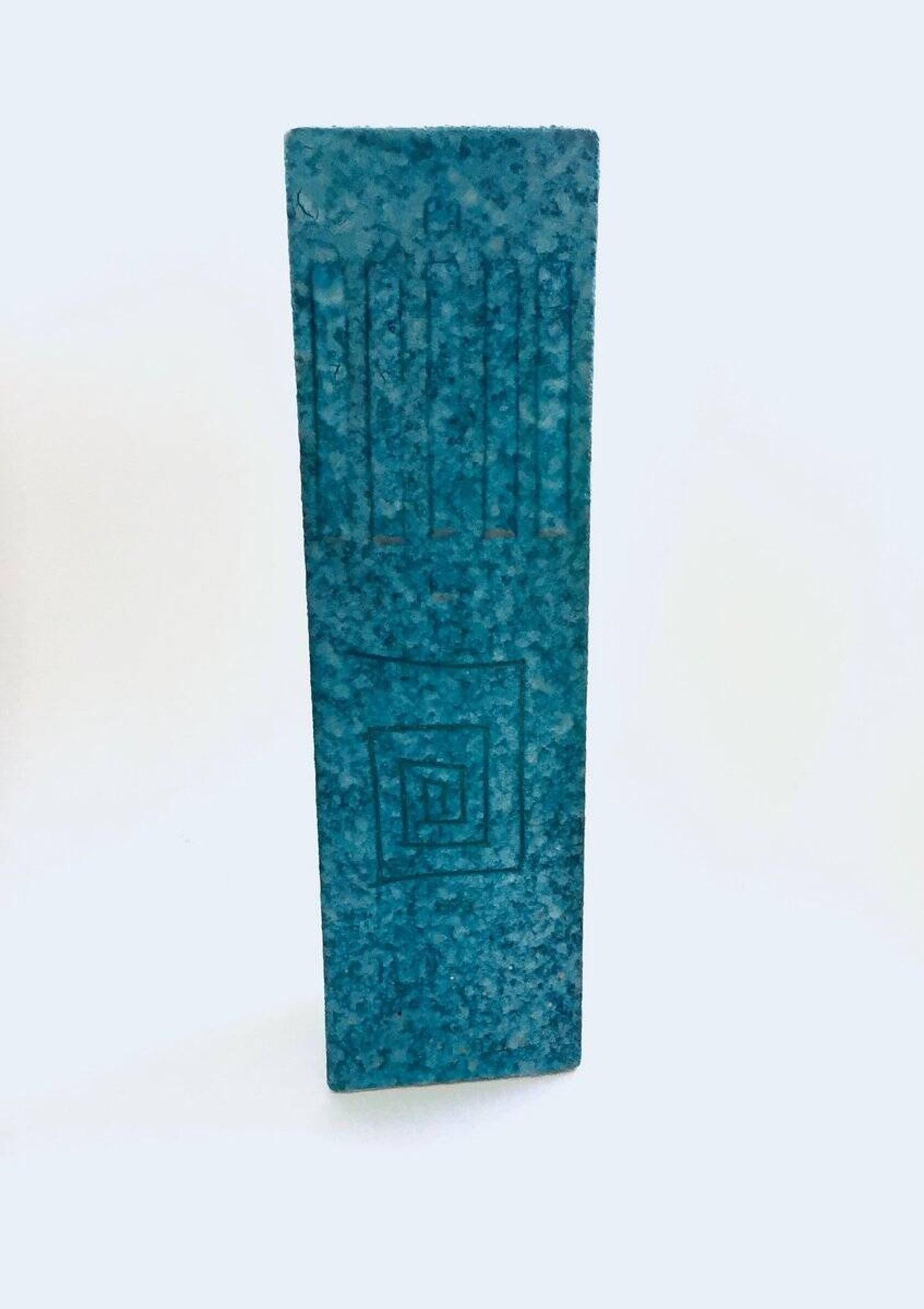Art Ceramics Sgraffito Triangular Vase by Alvino Bagni for Raymor, 1960s