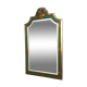 Miroir vintage vert et doré, 88x52 cm