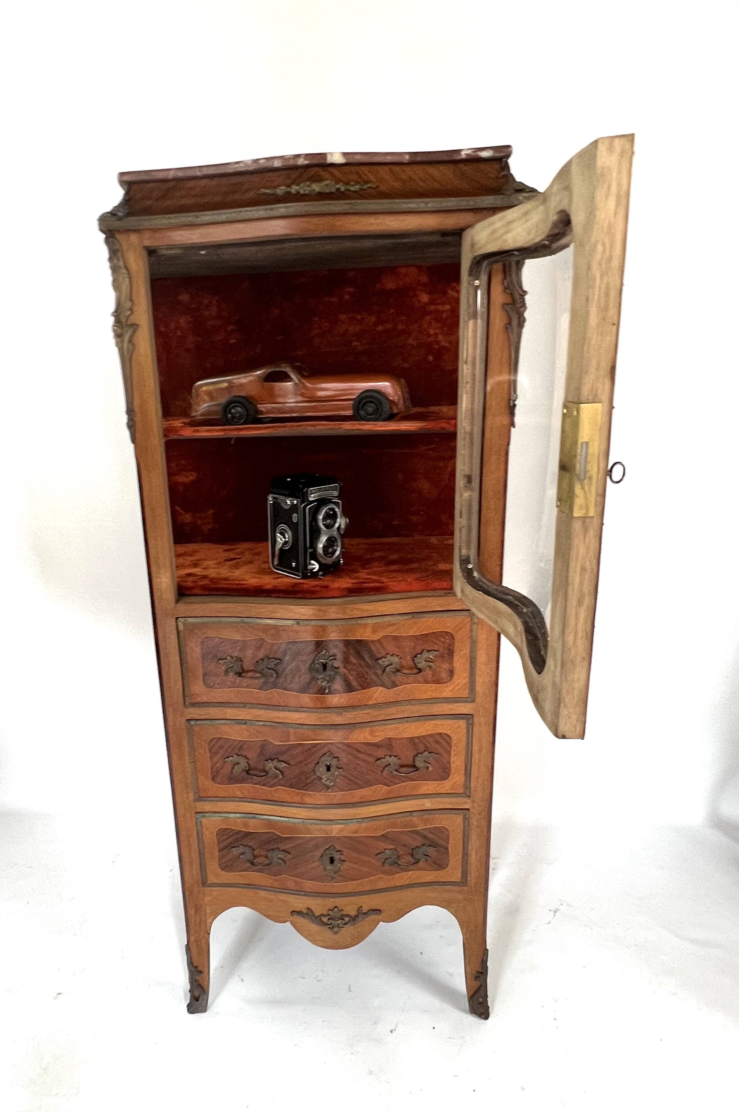 Antique Louis XV style display cabinet