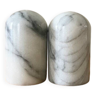 Marble salt and pepper shaker duo from the 80s