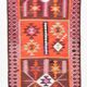 3x11 Pink Brown Vintage Kilim Runner Rug, 104x328Cm