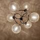 Suspension vintage Space Age en verre et chrome