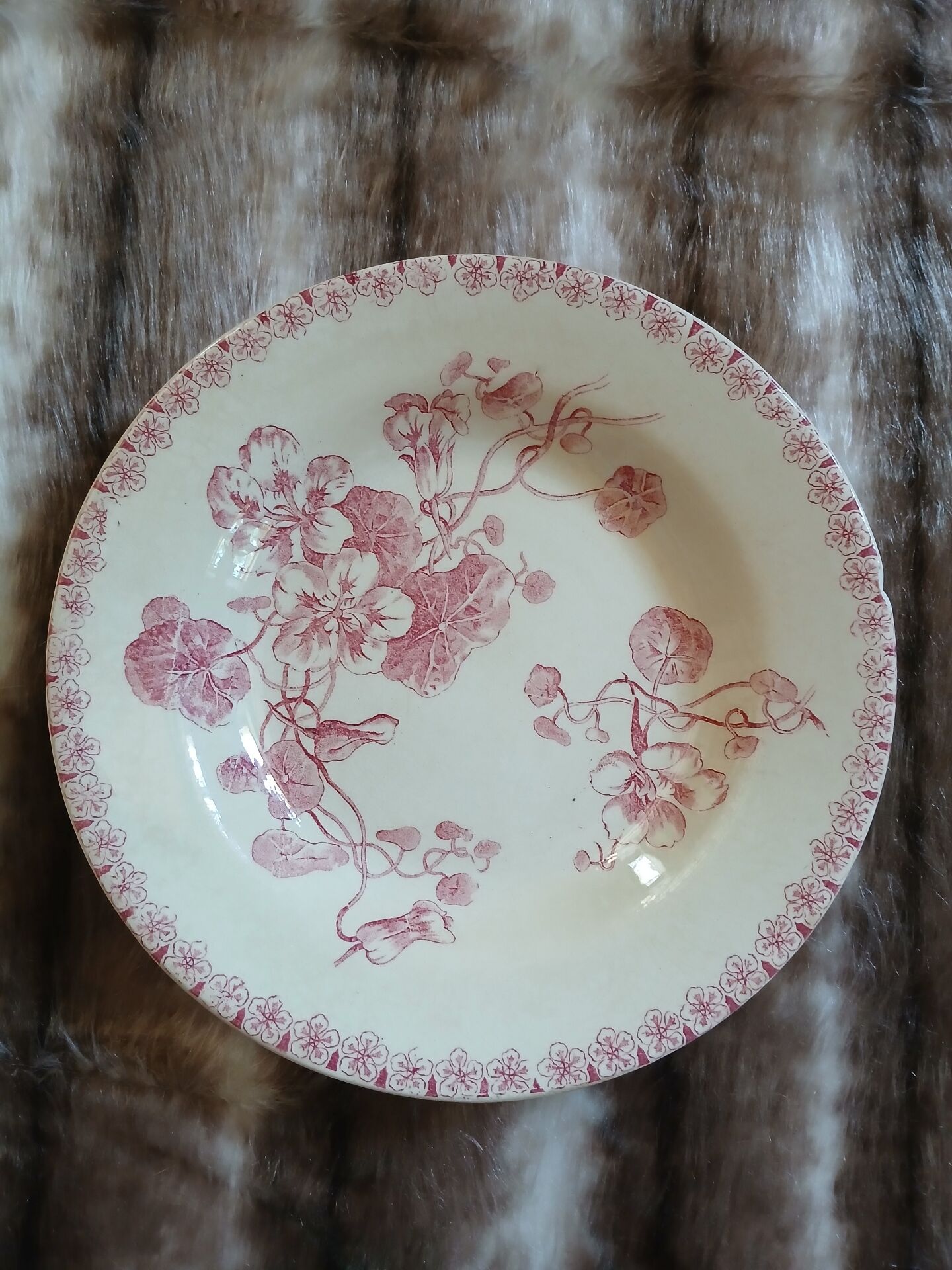 9 assiettes creuses anciennes dépareillées 