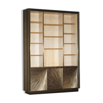 Library in Straw Marquetry Solid Jallu Museum Quality