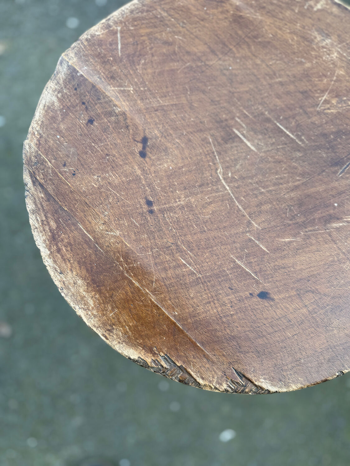 Set of four curved wooden stools stamped Baumann model 92.