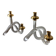 Pair of pretzel candlesticks by Dorothy Thorpe, circa 1970