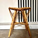 Rattan stool, 1960s-1970s