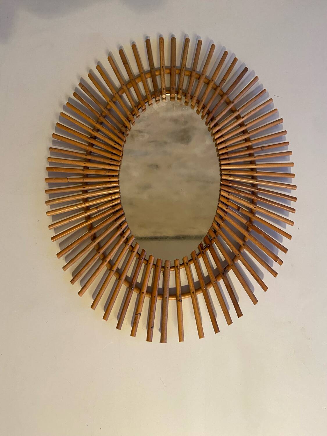 Rattan mirror