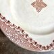 Longwy round dish in brown ironstone, "Andalous" service