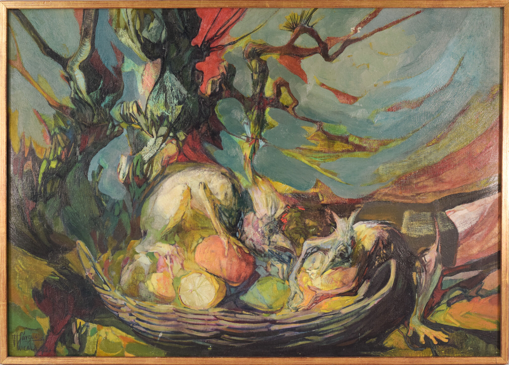 Oil on canvas influence of martin brothers