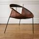 Rush rattan armchair, design by Maurizio Tempestini for Rima, 1960.