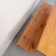 Suite of a table and 2 vintage fir benches from the 60s