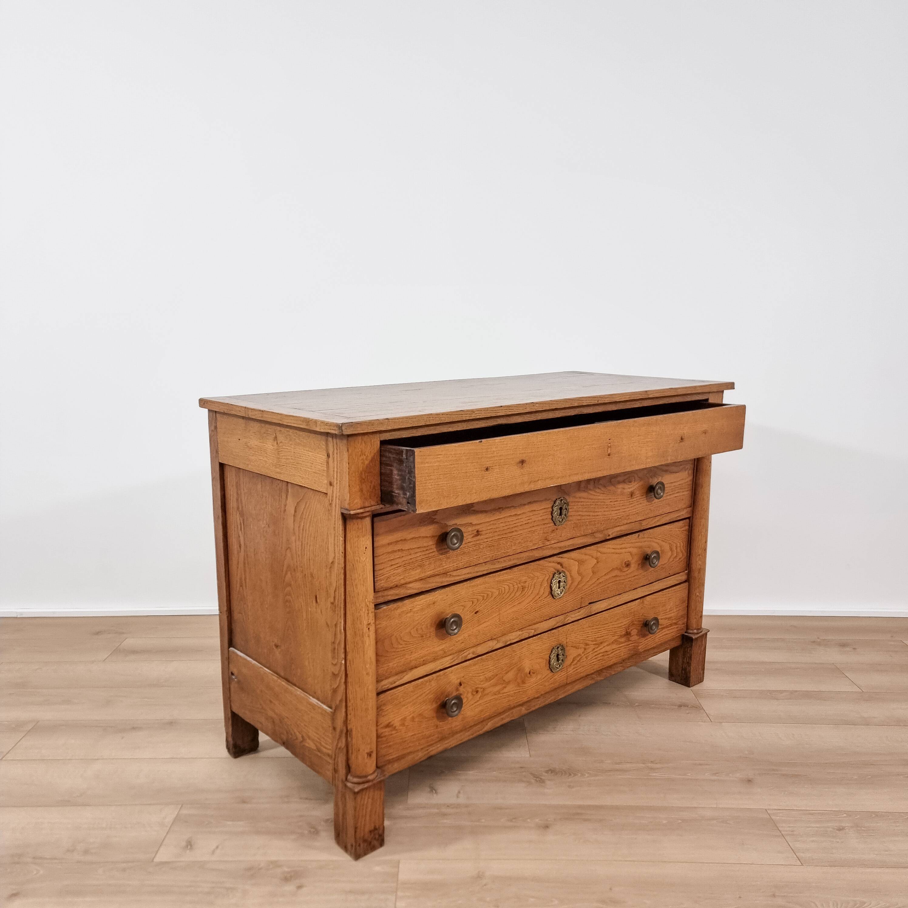 19th century solid wood chest of drawers