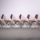 6x S16 chair by Galvanitas. Circa 1970