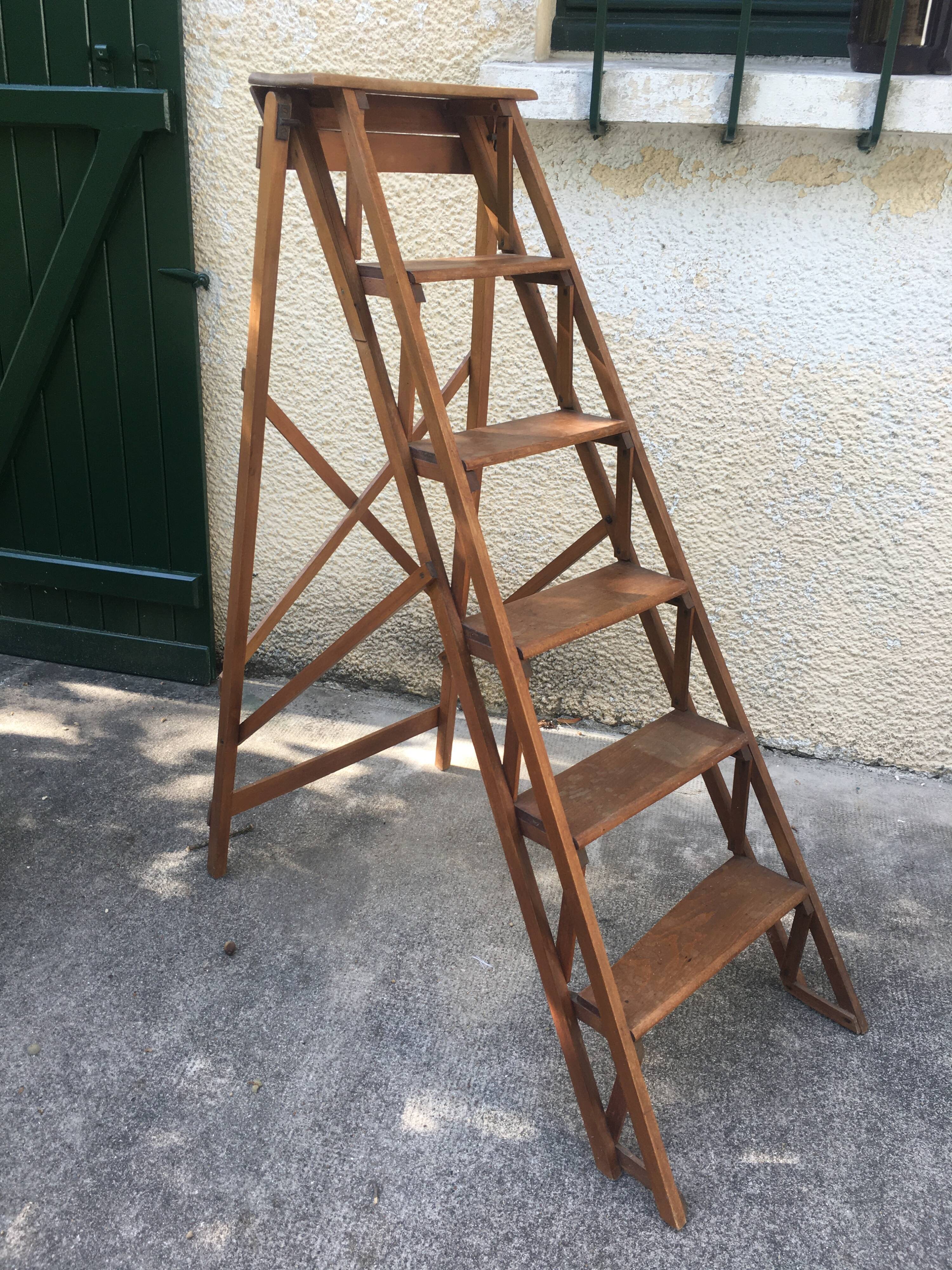Wooden stepladder