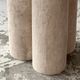 Cream travertine round column leg dining table