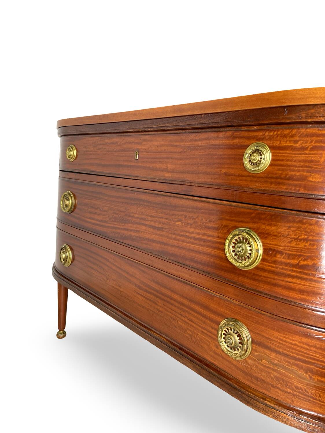 Large half-moon shaped chest of drawers/hall console, 1930s/1940s.