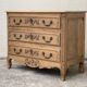 Louis XV style chest of drawers, solid raw oak, 1920.