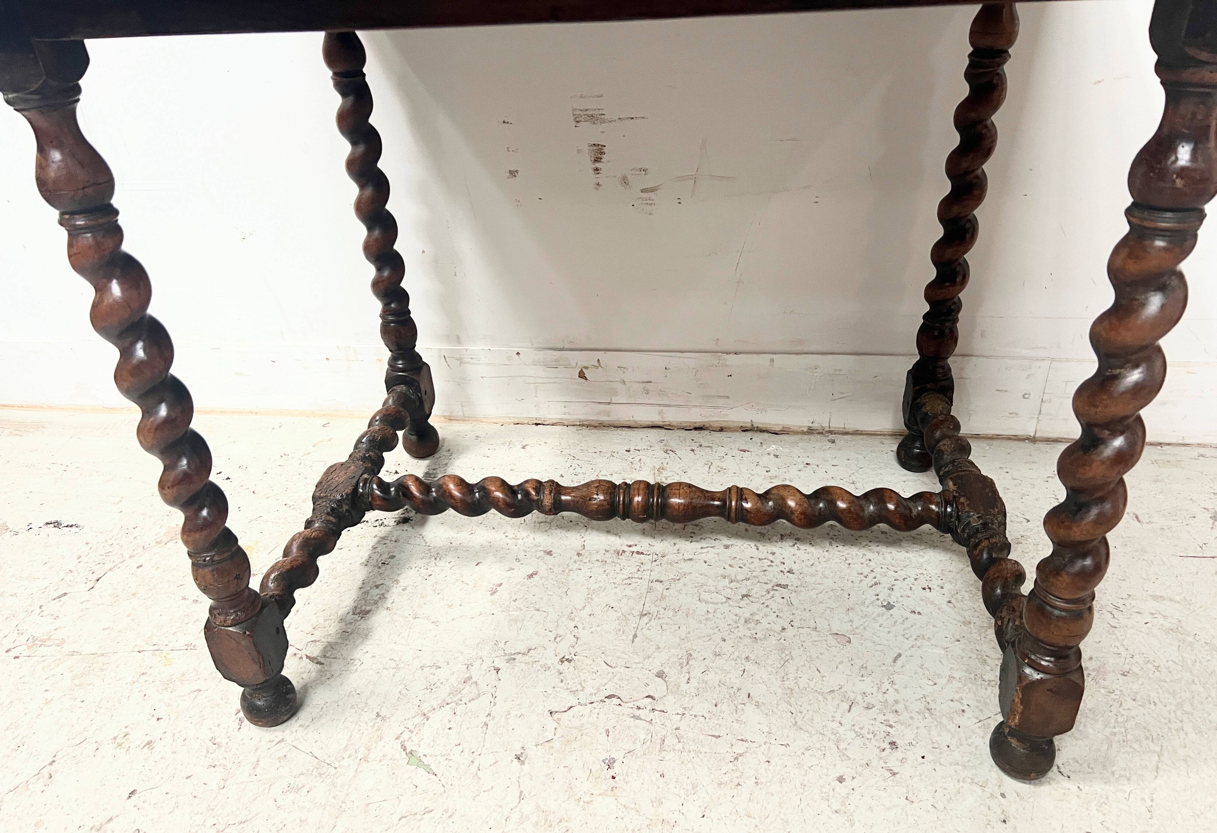 19th-century solid walnut desk.