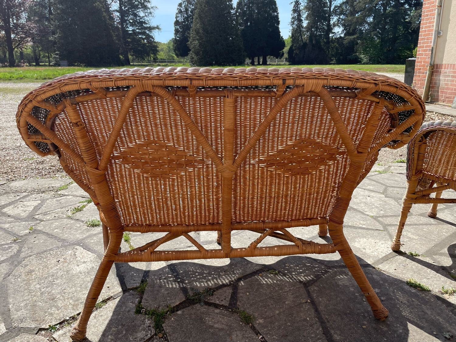 Vintage rattan garden furniture