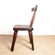 Set of 4 Scandinavian chairs in solid Elm, model T in the style of Olavi Hannin.