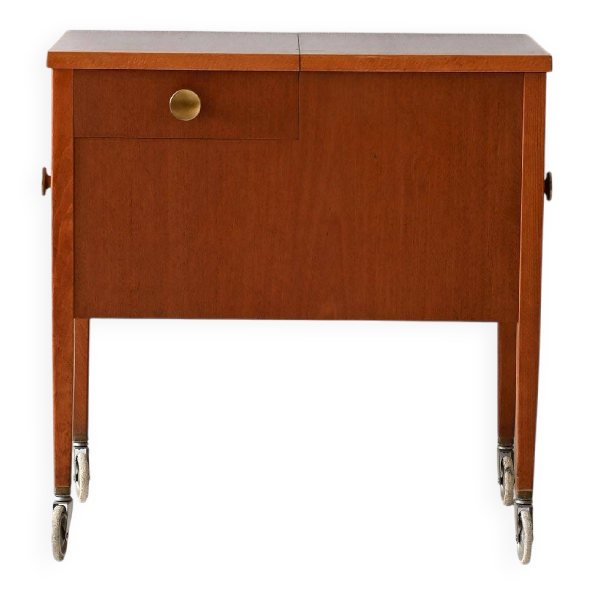 Scandinavian Vintage Mahogany Storage Trolley
