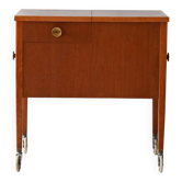 Scandinavian Vintage Mahogany Storage Trolley