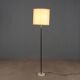 Vintage floor lamp in marble, metal, and fabric, designed in the 1950s-1960s.