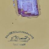 Vintage earthenware plate signed "F. Sicard"