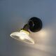 Small swan neck wall light in brass and prismatic glass vintage decoration