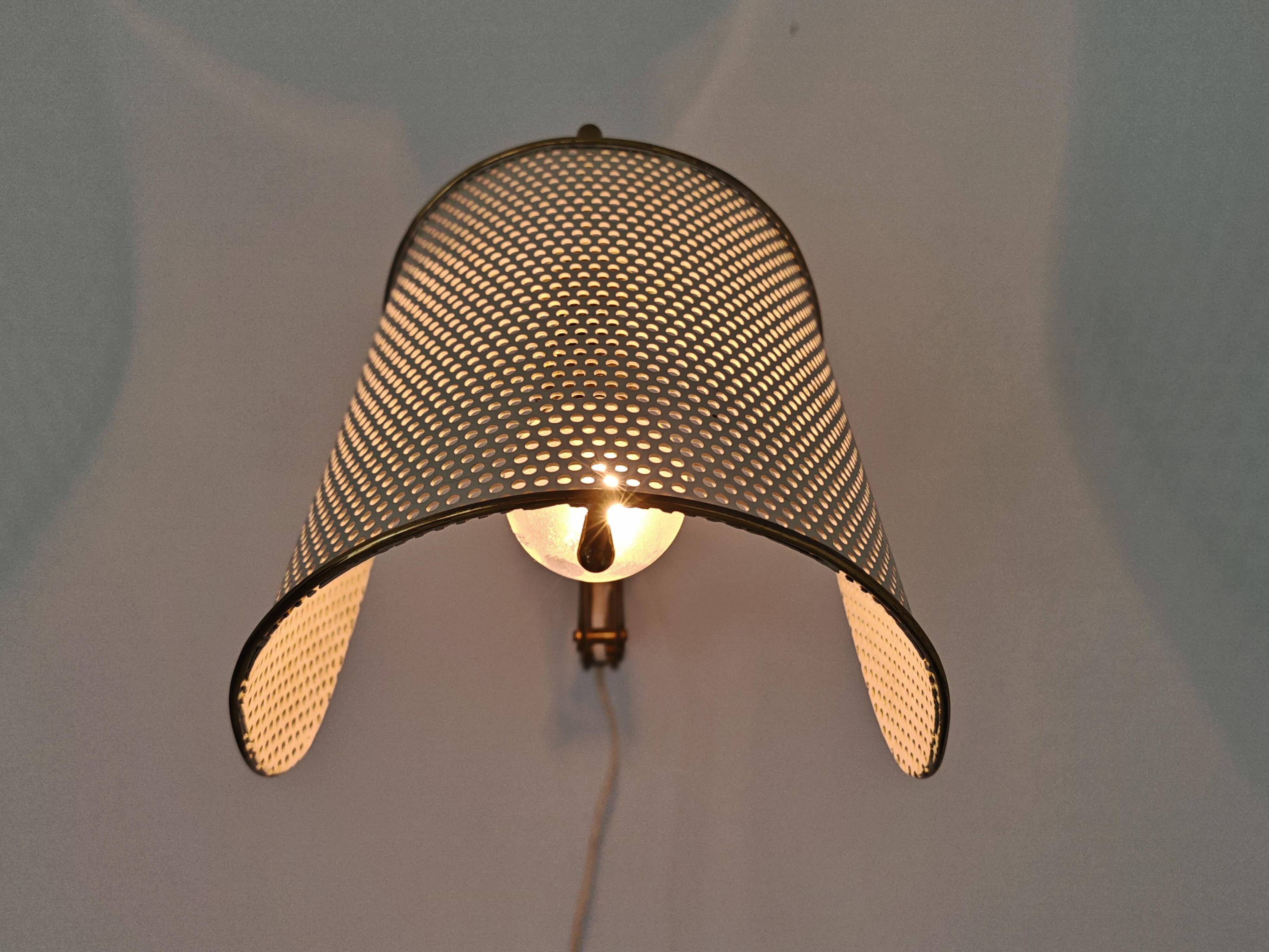 Pair of adjustable scissor wall lamps Mid Century Modern by Alfred Müller for AMBA