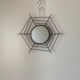 1960s vintage spiderweb wall mirror, 64 cm