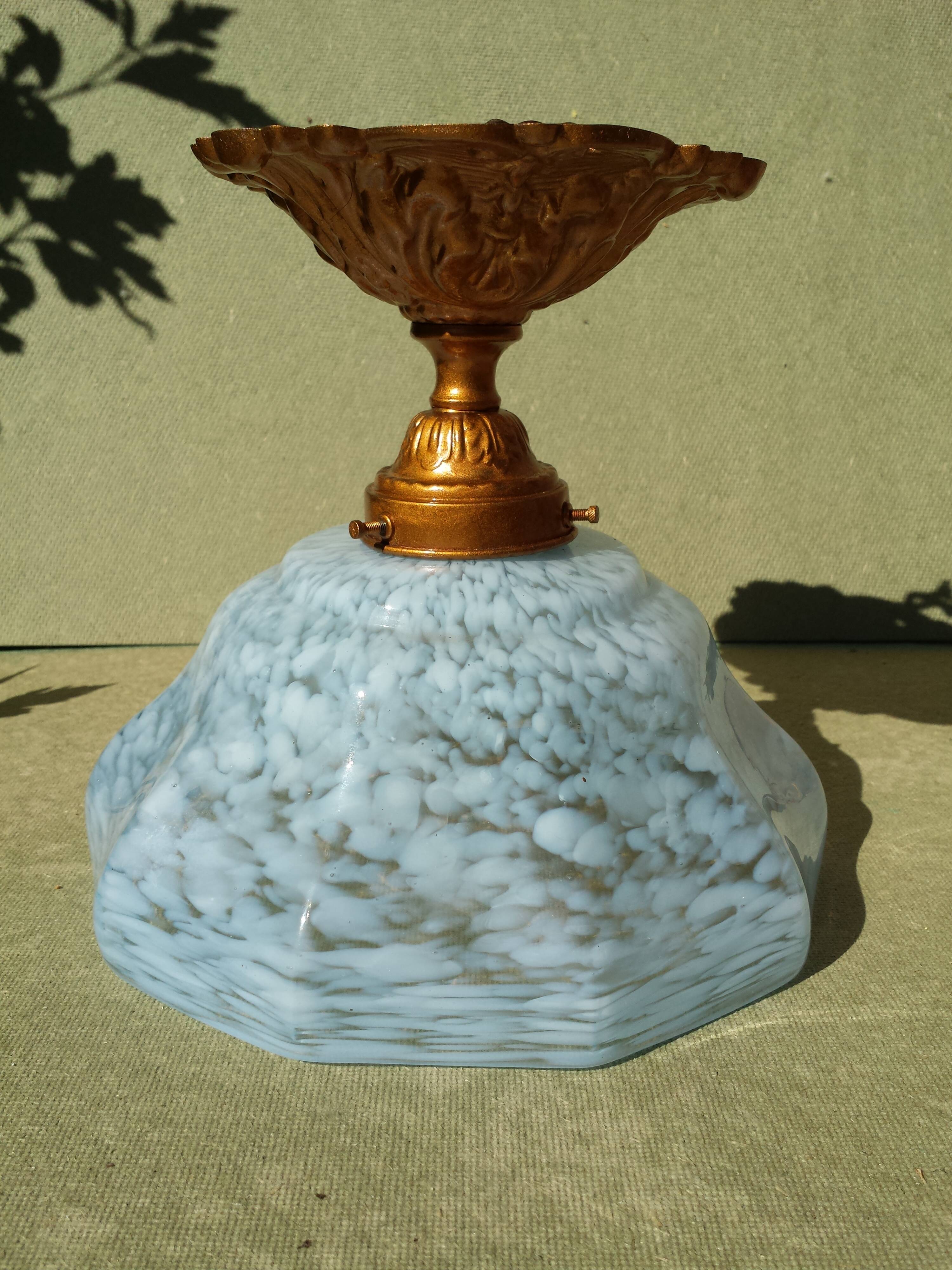 Antique Lamp Light Fixture Ceiling Light Clichy Glass