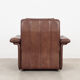 Fauteuil en cuir marron, design suisse, années 1970, fabrication: De Sede