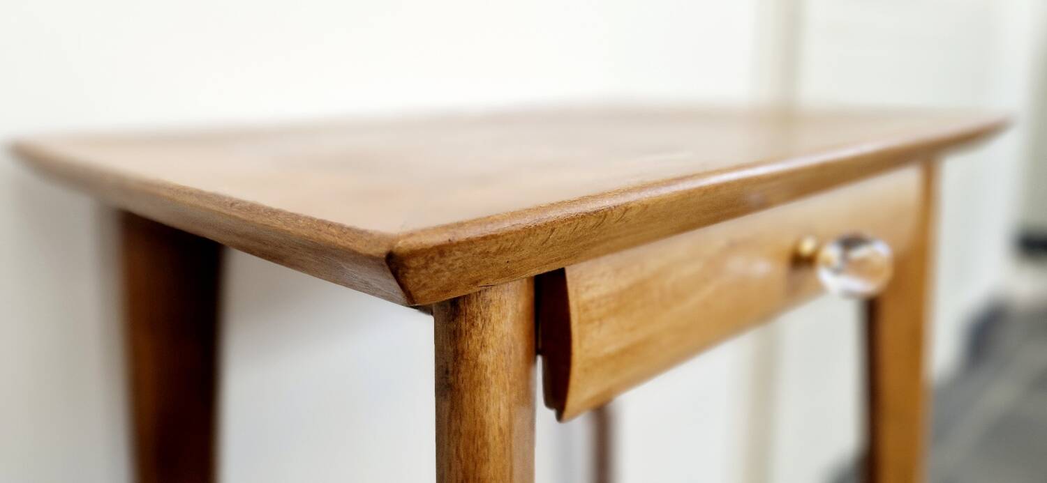 1950s side table with compass legs