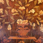 Small Dutch display cabinet in floral marquetry.